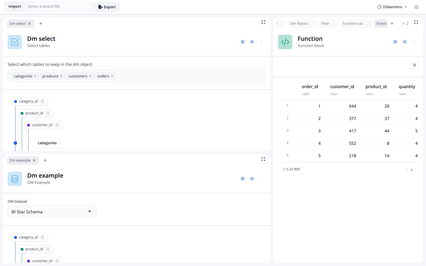 DuckDB Remote dm (5M-row star schema)